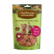 Деревенские лакомства д/собак мини медальоны из индейки с рисом 55г 76050052 1/100