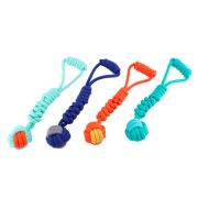 Игрушка д/собак Мяч плетеный с ручкой WOGY 36х6см микс арт.10922-8534