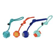 Игрушка д/собак Мяч плетеный с ручкой 40х7см микс арт.10922-0228  1/12