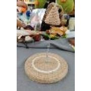 Игрушка д/кошек когтеточка WOGY Пирамида на пружинке h=27см с основанием из джута d=18см арт.2025-2197 Код275749