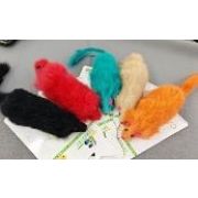 Игрушка д/кошек погремушка WOGY Мышка 26/15х5х4см, натуральный мех кролика, микс арт.2025-2204 Код275755