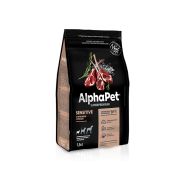 AlphaPet Superpremium 1,5 кг д/собак мелких пород с чувствит. пищев.  с ягненком и рисом 1/6 1188
