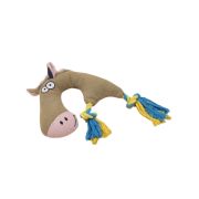 Игрушка для собак пищалка WOGY д/собак Осел 28х22см с канатами, ринговая ткань, микс арт.2024-4485 Код273356