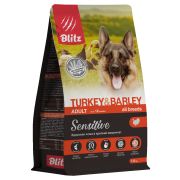 BLITZ Sensitive 1,8 кг Adult Turkey&Barley (индейка и ячмень) корм для взрослых собак всех пород 0984