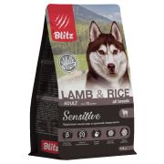 BLITZ Sensitive 1,8 кг Adult LAMB & RICE  (ягненок и рис) корм для взрослых собак всех пород 1004
