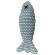Игрушка д/кошек WOGY мягкая Рыбка 30/18х5х3.5см с кошачьей мятой, пером, мататаби, колокольчик арт.2024-6439