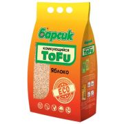 Наполнитель БАРСИК д/кошек КОМКУЮЩИЙСЯ TOFU ЯБЛОКО 4,54л /2,3кг 1/3