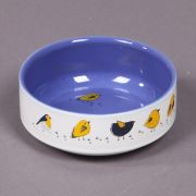 Миска керам. 0,35л синяя с птичками 12,5см, арт. JK34834, Jack&king