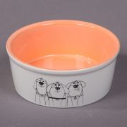 Миска керам. 0,45л оранжевая Песики 14см, арт. JK34933, Jack&king