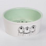 Миска керам. 0,45л зеленая Песики-красиво грызть 14см, арт. JK34902, Jack&king