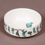 Миска керам. 0,35л белая Кактусы 12,5см, арт. JK34780, Jack&king