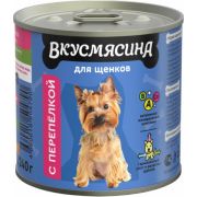 ВКУСМЯСИНА Мясное ассорти 240 г для щенков с перепелкой  4790  1/12