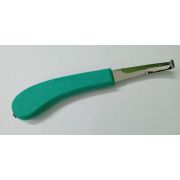 Нож для копыт, двустороннее лезвие, резиновая ручка (Аналог Dick), арт.40422P