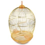 Клетка д/птиц 48*76,5см Триол 480 G круглая ЗОЛОТО 50611015