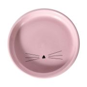 Миска керам. 15*15*2,8 см -9101- розовая  кош.усики