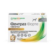 Фенпраз форте 6 таб д/лечения и проф. гельминтозов, лямблиоза и дирофиляриоза. д/ср пород соб и щен/6 табл. 1754