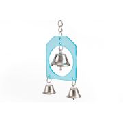 Игрушка WOGY д/птиц l=19см Колокольчик 6.5х5см на цепочке с колокольчиками арт.2024-6332 Код273888