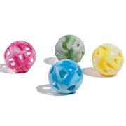 Игрушка д/кошек WOGY Мячики 4шт d=3.5см с колокольчиком, пластик, микс арт.31019-0164 Код265837
