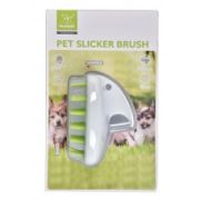 Щетка для мытья собак силикон /пластик 8.5х7см силиконовая микс 5455