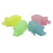 Игрушка д/собак Свинка 20х9х10см пищалка мигает микс арт.SASP8216