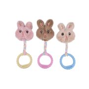 Игрушка д/собак Зайчик пищалка  24х10.5х4см с кольцом d=8см 2855