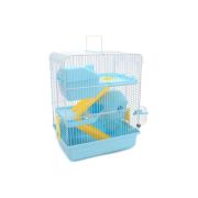 Клетка д/грызунов 40*31*24см двухэтажная  с наполнением: 2 платформы с домиком и горкой, колесо, поилка, кормушка микс арт.10922-6051