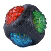 Игрушка д/собак Мяч-Светофор NUNBELL повышенной прочности d=7.5см резиновый, мигает 0189 1/12