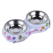 Миска 0,1л*2 NUNBELL  на меламиновой подставке 26х13.5х4.5см 0587