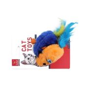 Игрушка д/кошек Мышки 2шт 6.5х4.5см с перьями NUNBELL арт.10922-8779  1/12