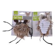 Игрушка д/кошек NUNBELL Чубрик меховой 11х6х3/9х13х4/8х6х3см с колокольчиком микс 0422   1/12