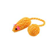 Игрушка д/кошек WOGY Мышка погремушка с мячом l=20см микс арт.10922-8565