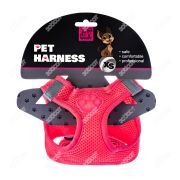 Шлейка-жилет WOGY для собак р-р ХS 16х13см с поводком, светоотражающими элементами и с накопителем света арт.2024-6413