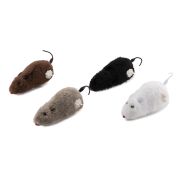 Игрушка д/кошек Мышка 10х7см с заводным механизмом, микс арт.2024-1157
