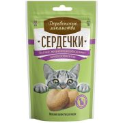 Деревенские лакомства 30.0 д/кош. Сердечки баланс жизненно необходимых микроэл-в 1/50