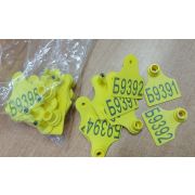 Бирка ушная ТагПен (п+ м) Красная, одного размера, с номером с двух сторон (50 x 42)  заказ