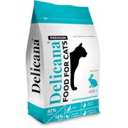 DELICANA Сух.д/кошек Кролик 400г / 1*20 3167