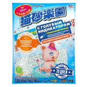 Наполнитель ЯПОНИЯ д/кошек КОМКУЮЩИЙСЯ с голубым индикатором 7л