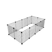 Клетка-вольер конструктор металл 12 секций 36х36 с дверью КВ-2 ЧЕРНЫЙ