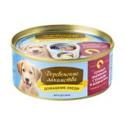 Деревенские лакомства д/щен КОНС..Домашние обеды сочный цыпленок с языком и шпинатом 100гр. 5535 1/5