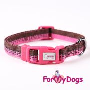 Ошейник фуксия светоотражающий (L; 4697