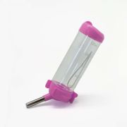 Автопоилка д/грызуна, 125мл пластиковая, с креплением, розовая  1/100