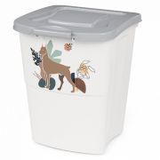 Контейнер ALTA для корма «Dogs» 36л (бело-серый)