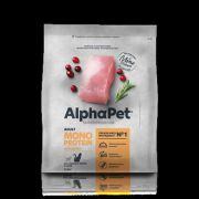 AlphaPet Superpremium MONOPROTEIN 0,4 кг д/кошек взрослых из индейки 1/14 2611