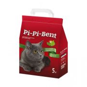 Наполнитель PI-PI-BENT д/кошек КОМКУЮЩИЙСЯ Сенсация свежести бумажный крафт-пакет 5кг