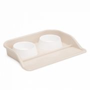 Миска набор ALTA c двумя мисками 0,3л для животных на подставке бежевый