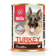 BLITZ Sensitive 400 гр д/с КОНС. Индейка с печенью 1/12 0986