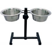 Стойка с мисками 2х0,35 л металлическими (12 шт/кор) УЮТ