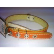 Ошейник №20 с подклад неукраш кольц посередине 34-42см АРТ613