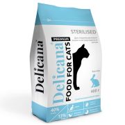 DELICANA Сух.д/кошек КастСтер Кролик 400г / 1*20 3228