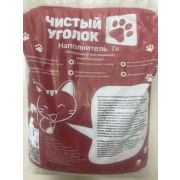 Наполнитель ЧИСТЫЙ УГОЛОК д/кошек универсальный ВПИТЫВАЮЩИЙ красный фр.4-6 7л/3,6кг 1/200  (720кг)